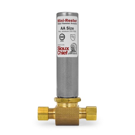 Sioux Chief 1/4" O.D. compr. Tee, Mini-Rester Water Hammer Arrestor (Lead-Free)