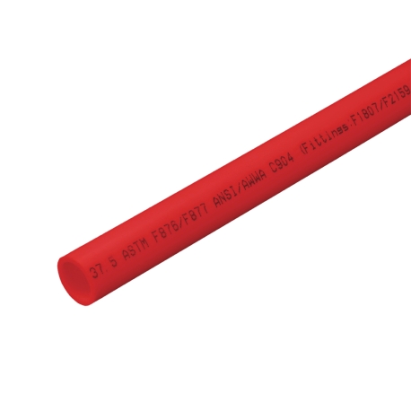 Sioux Chief 3/4" x 10ft Straight Length (Stick) PowerPEX Non-Barrier PEX-B Pipe, Red (Expandable, F1960 compliant)
