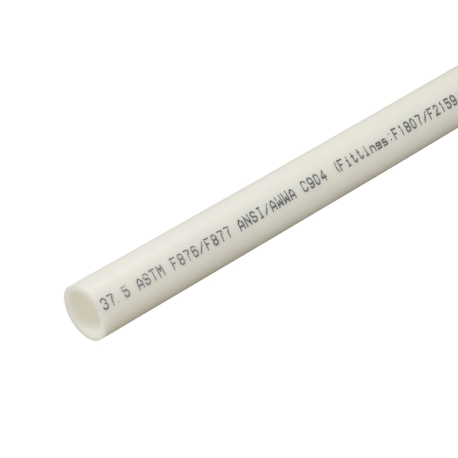 Sioux Chief 3/4" x 10ft Straight Length (Stick) PowerPEX Non-Barrier PEX-B Pipe, White (Expandable, F1960 compliant)