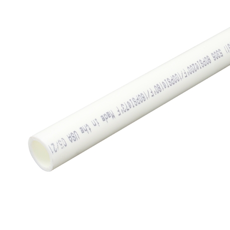 Sioux Chief 1" x 10ft Straight Length (Stick) PowerPEX Non-Barrier PEX-B Pipe, White (Expandable, F1960 compliant)