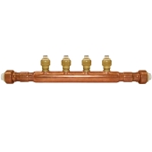 Sioux Chief 4-port Copper Manifold with 1/2" Push-to-Connect Branches, 3/4" x Open - Image 1