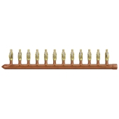 Sioux Chief 12-port Copper Manifold with 1/2" PEX Valves, 1" Sweat, Closed, Left-Hand - Image 1