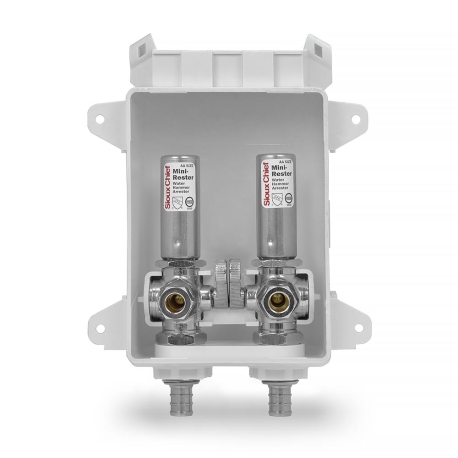 Sioux Chief Ox Box Lavatory Outlet Box w/ Water Hammer Arrestors, 1/2" PEX (Lead-Free)