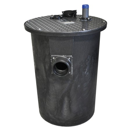 Liberty Pumps 1 HP 700-Series Simplex Sewage System w/ LEH102A3 Pump & 24" x 36" Basin, 3" Disch., 230V, 10' cord