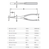 Channellock 718 Channellock 8" Duck (Flat) Nose Long Reach Plier - Image 2