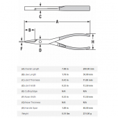 718 Channellock 8" Duck (Flat) Nose Long Reach Plier Channellock