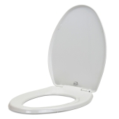 Bemis Bemis 7300SL (White) Hospitality Plastic Soft-Close Elongated Toilet Seat - Image 2