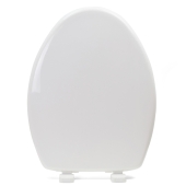 Bemis Bemis 7300SL (White) Hospitality Plastic Soft-Close Elongated Toilet Seat - Image 3