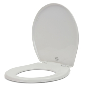 Bemis Bemis 730SL (White) Hospitality Plastic Soft-Close Round Toilet Seat - Image 2