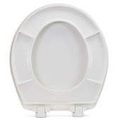 Bemis Bemis 730SL (White) Hospitality Plastic Soft-Close Round Toilet Seat - Image 4