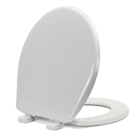 Bemis Bemis 730SL (White) Hospitality Plastic Soft-Close Round Toilet Seat