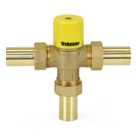 Webstone Valves 3/4" Union Sweat Mixing Valve (Lead-Free), 95-131F