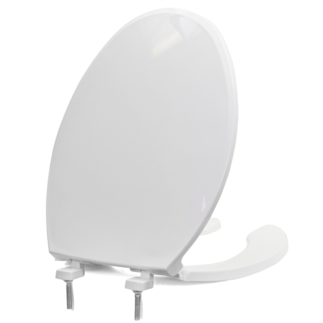 Bemis Bemis 7650T (White) Hospitality Plastic Elongated Toilet Seat, Heavy-Duty