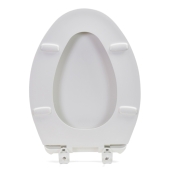 Bemis Bemis 7800TDG (White) Hospitality Plastic Elongated Toilet Seat w/ DuraGuard, Heavy-Duty - Image 3