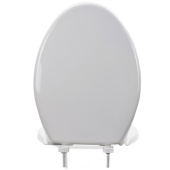 Bemis Bemis 7800TDG (White) Hospitality Plastic Elongated Toilet Seat w/ DuraGuard, Heavy-Duty - Image 2