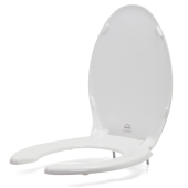Bemis Bemis 7850TDG (White) Hospitality Plastic Elongated Toilet Seat w/ DuraGuard, Heavy-Duty - Image 2