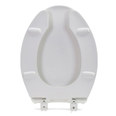 Bemis Bemis 7850TDG (White) Hospitality Plastic Elongated Toilet Seat w/ DuraGuard, Heavy-Duty - Image 3