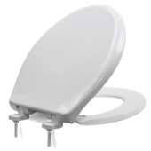 Bemis Bemis 790TDGSL (White) Hospitality Plastic Round Toilet Seat w/ Soft-Close & DuraGuard, Heavy-Duty - Image 1
