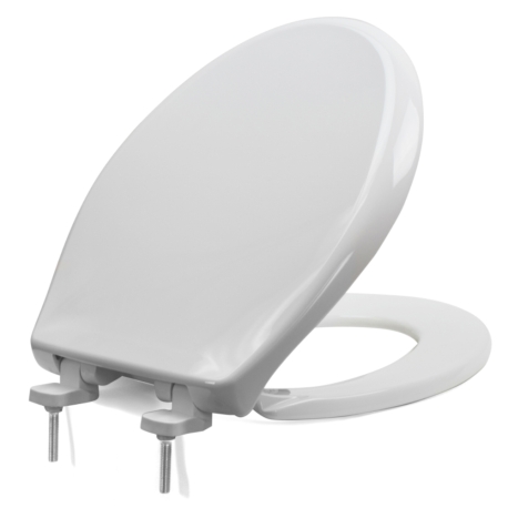 Bemis Bemis 790TDGSL (White) Hospitality Plastic Round Toilet Seat w/ Soft-Close & DuraGuard, Heavy-Duty