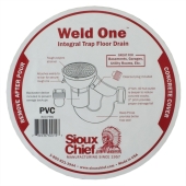 Sioux Chief WeldOne 2" PVC Integral Trap Floor Drain w/ Backwater Device - Image 7