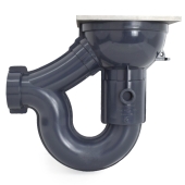 Sioux Chief WeldOne 2" PVC Integral Trap Floor Drain w/ Square Stainless Steel Strainer & Rim - Image 4