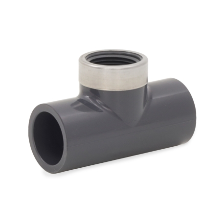 Spears 3/4" PVC (Sch 80) Tee (Socket x Socket x FIPT), Special Reinforced