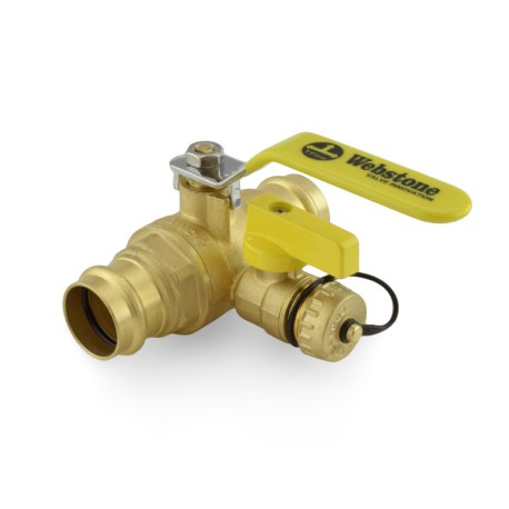 Webstone Valves 1" Press Pro-Pal Ball Drain Valve, Lead-Free