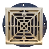 Sioux Chief Square PVC Shower Tile/Pan Drain w/ Brushed Bronze Strainer, 2" Hub x 3" Inside Fit (less test plug) - Image 3
