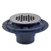 Sioux Chief Round PVC Shower Pan Drain w/ Snap-in 19-Gauge St. Steel Strainer, 2" Hub x 3" Inside Fit (less test plug) - Image 2