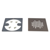 Sioux Chief Round-To-Square Adapter for 821-T200(P) Drain w/ Snap-in Oil Rubbed Bronze Strainer - Image 2