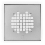 Round-To-Square Adapter for 821-T200(P) Drain w/ Snap-in St. Steel Strainer