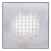 Sioux Chief Round-To-Square Adapter for 821-T200(P) Drain w/ Snap-in SATIN St. Steel Strainer - Image 1