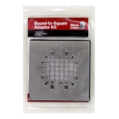 Sioux Chief Round-To-Square Adapter for 821-T200(P) Drain w/ Snap-in SATIN St. Steel Strainer - Image 4