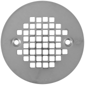 Sioux Chief 4-1/4" Polished Steel (Chrome) Screw-on Shower Drain Strainer w/ Screws - Image 1