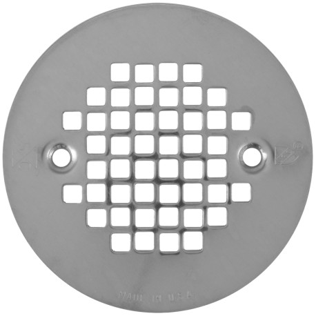 Sioux Chief 4-1/4" Polished Steel (Chrome) Screw-on Shower Drain Strainer w/ Screws