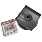 Sioux Chief Square Tile-in PVC Shower Pan Drain w/ 5" x 5" St. Steel Tile Insert Grate, 2" Hub - Image 2