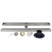 Sioux Chief 30" long, StreamLine Stainless Steel Linear Shower Pan Drain w/ Square Holes Strainer, 2" PVC Hub - Image 3