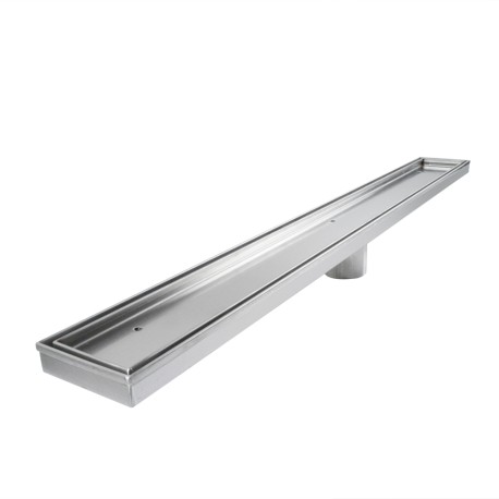 Sioux Chief 30" long, StreamLine Stainless Steel Linear Shower Pan Drain w/ Tile-in Strainer, 2" PVC Hub