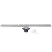 Sioux Chief 36" long, StreamLine Stainless Steel Linear Shower Pan Drain w/ Square Holes Strainer, 2" PVC Hub - Image 4