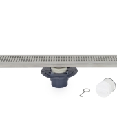 Sioux Chief 36" long, StreamLine Stainless Steel Linear Shower Pan Drain w/ Square Holes Strainer, 2" PVC Hub - Image 5