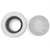 Sioux Chief 2" Hub PVC, Shower Module Drain (Slip-Fit or Solvent Weld) w/ Snap-in Strainer - Image 2