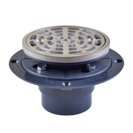 Sioux Chief 821-200PCR, Round PVC Shower Tile/Pan Drain w/ Polished St ...