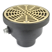 Sioux Chief FinishLine Adjustable Floor Drain Complete Assembly, Round, Nickel-Bronze, 3" Cast Iron No-Hub - Image 1
