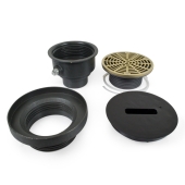 Sioux Chief FinishLine Adjustable Floor Drain Complete Assembly, Round, Nickel-Bronze, 3" Cast Iron No-Hub - Image 2