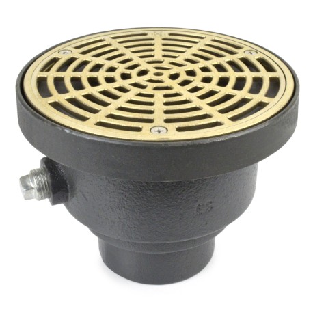Sioux Chief FinishLine Adjustable Floor Drain Complete Assembly, Round, Nickel-Bronze, 3" Cast Iron No-Hub
