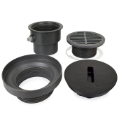 Sioux Chief FinishLine Adjustable Floor Drain Complete Assembly, Round, Ductile Iron, 4" Cast Iron No-Hub - Image 2
