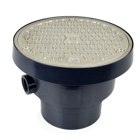 Sioux Chief FinishLine Adjustable Cleanout Complete Assembly, Round, Stainless Steel, PVC 3" Hub x 4" Inside Fit