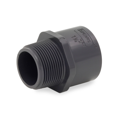 Spears 1-1/4" PVC (Sch 80) MIP x Socket Adapter