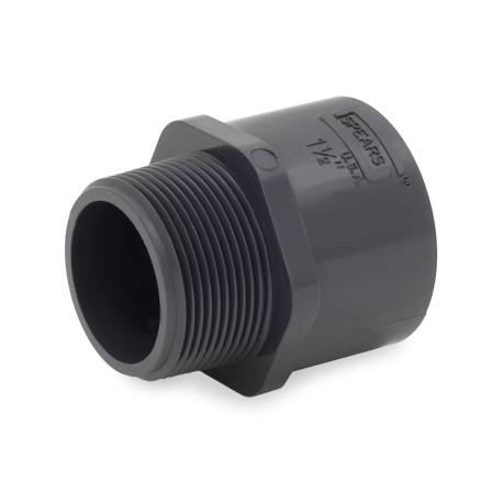 Spears 1-1/2" PVC (Sch 80) MIP x Socket Adapter
