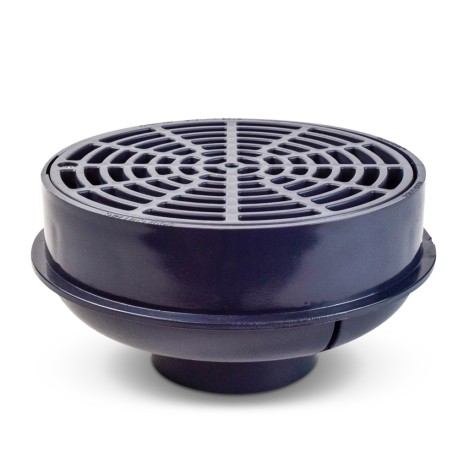 Sioux Chief QuadDrain Round Floor Drain w/ PolyPro Strainer & Ring, PVC 2" Hub x 3" Inside Fit